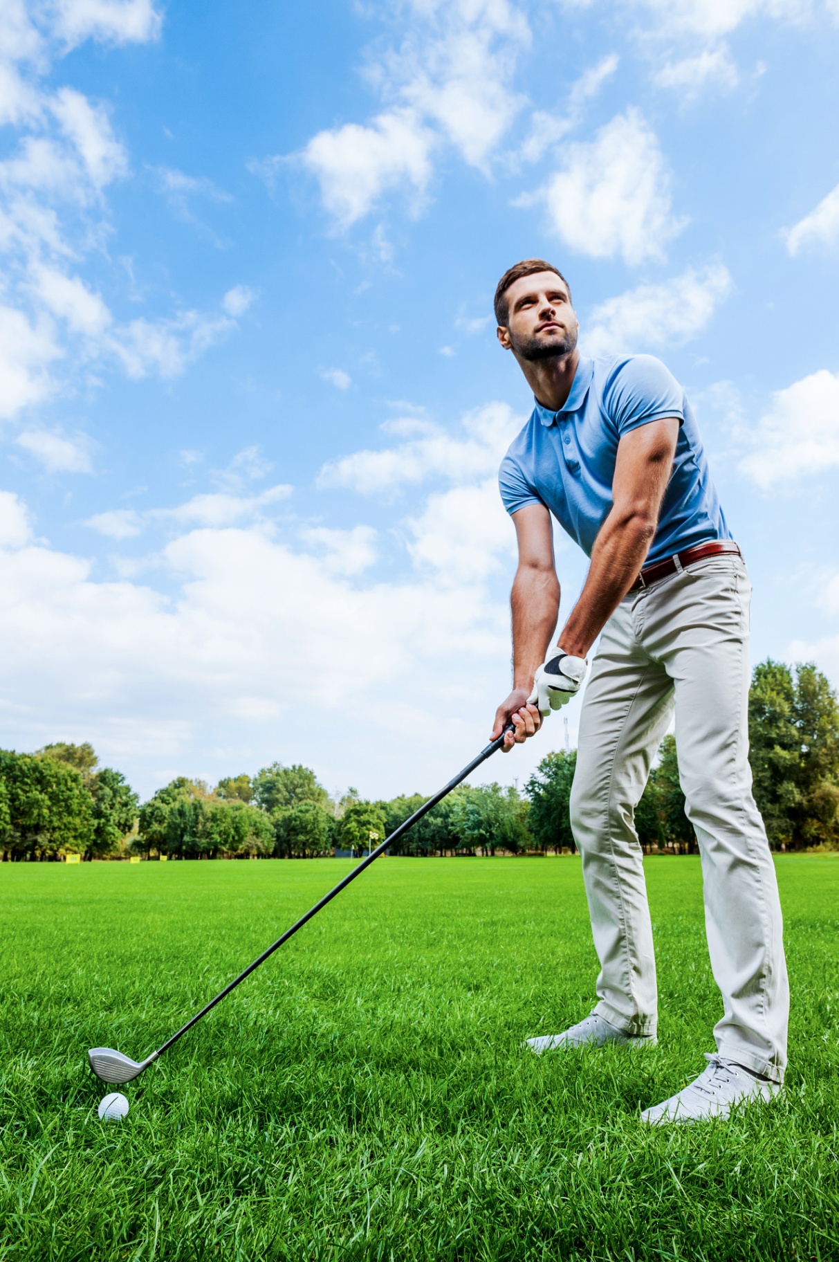 Male golfer